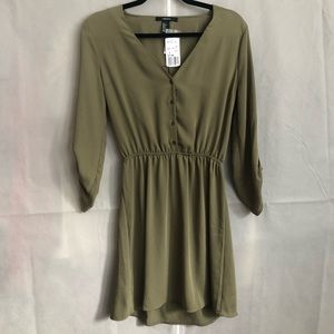 Olive green mini business dress